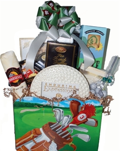 Picture of Golf Gift Basket with Golf Picture Frame